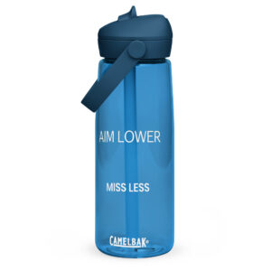 Flip straw water bottle