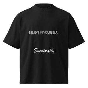 Unisex organic oversized high neck t-shirt