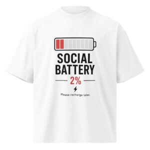 Unisex organic oversized high neck t-shirt